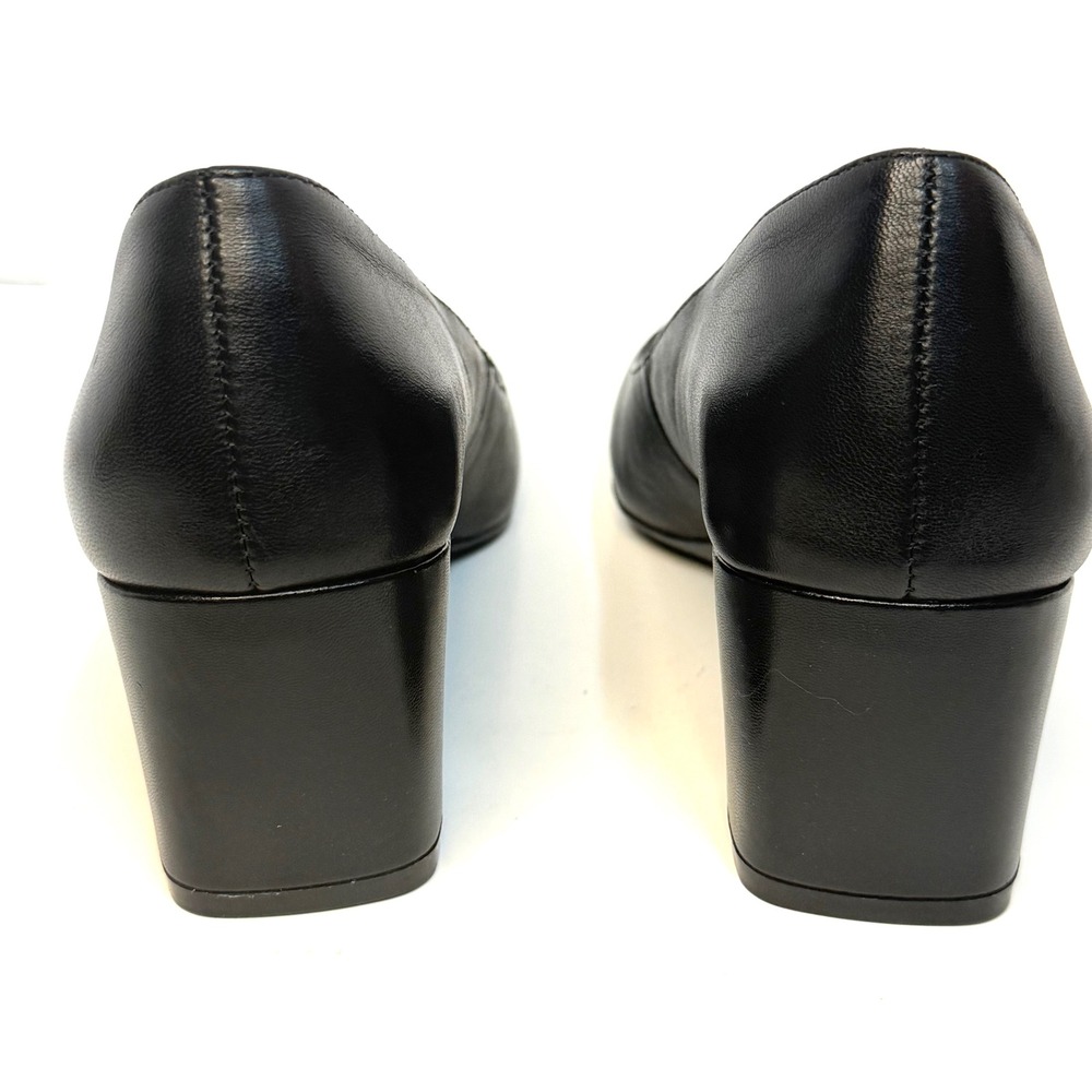 Naturalizer Karina Square Toe Dress Pumps Black Leather Size 7.5M NWT - Picture 5 of 9